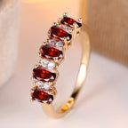 Unique Red Gems Ring
