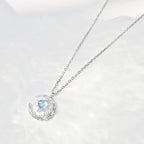 Olivenorma Celestial Dainty Moon Moonstone Necklace