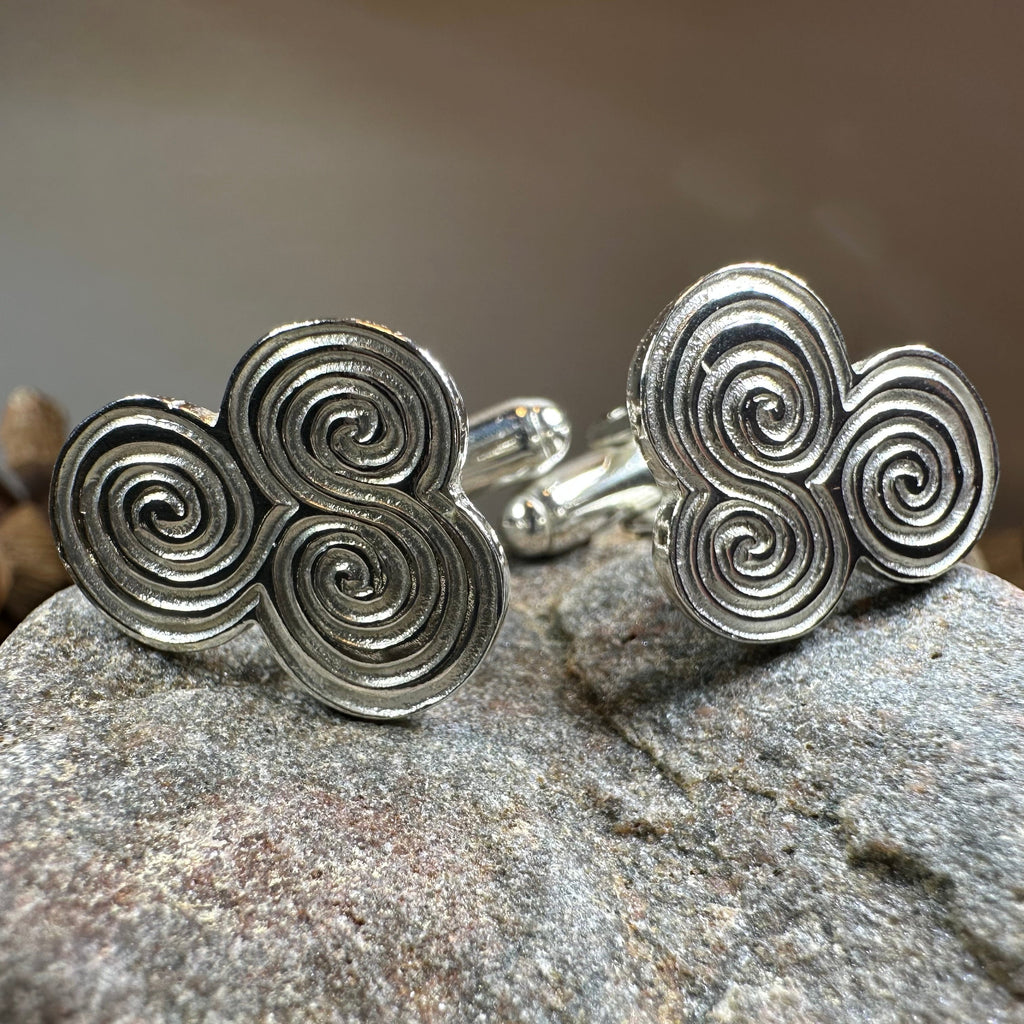 Artisan Newgrange Triple Spiral Cufflinks
