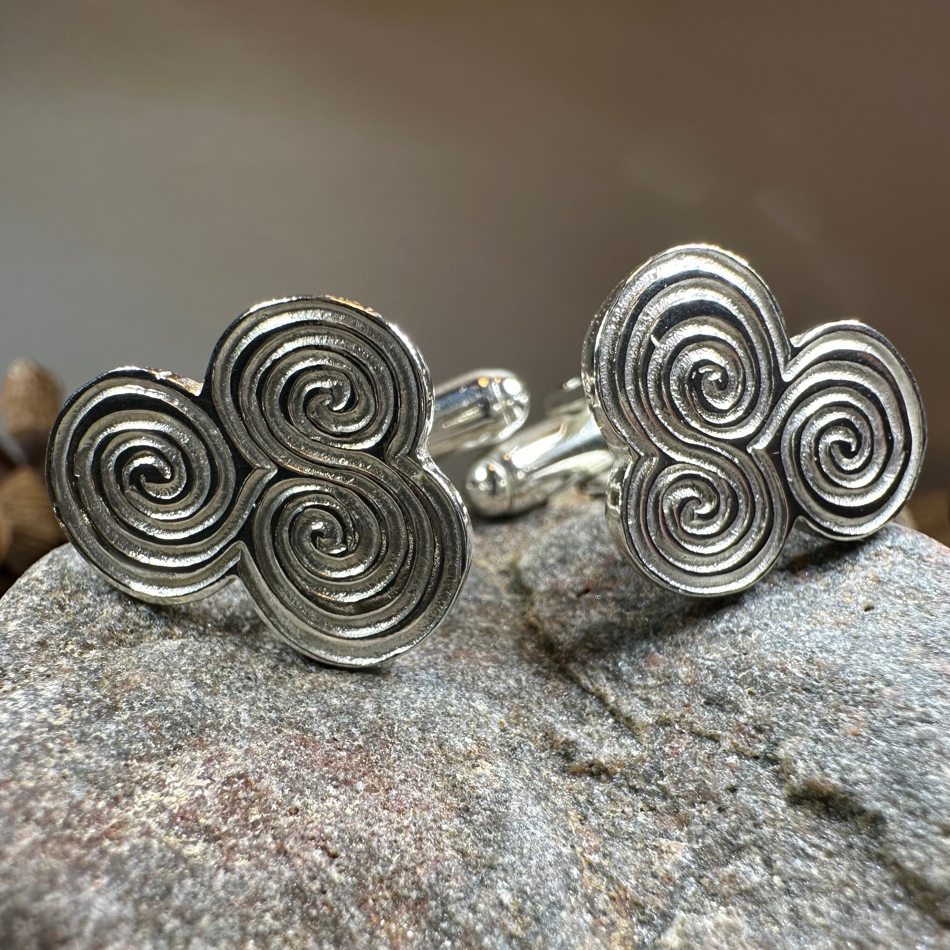 Artisan Newgrange Triple Spiral Cufflinks