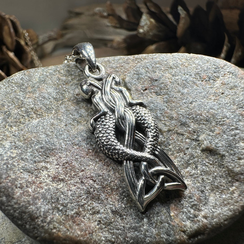 Celtic Mermaid Sisters Necklace