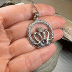 Celtic Swan Claddagh Necklace