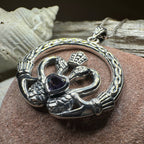 Celtic Swan Claddagh Necklace