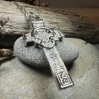 Large Artisan Irish Claddagh Cross Necklace