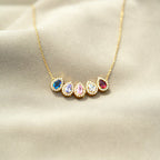 Olivenorma Tears Of Joy 1-8 Teardrop Birthstone Gift Card Necklace