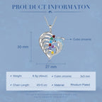 Olivenorma Heart Dolphin Necklace Engraved Stone Pendant Necklace