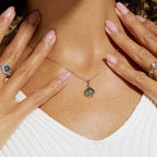 Olivenorma Moss Agate S925 Irregular Bezel Necklace