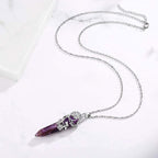 Olivenorma Natural Crystal Hexagonal Column Necklace