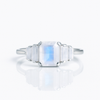 Moonstone Deco Sterling Silver Ring