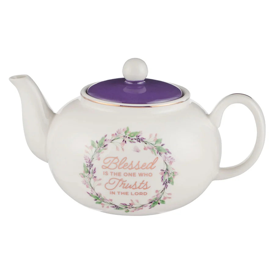 Purple Blessed Ceramic Teapot