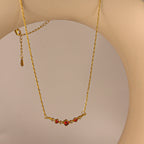 Olivenorma "Symbol of Independence" Garnet Diamond Necklace