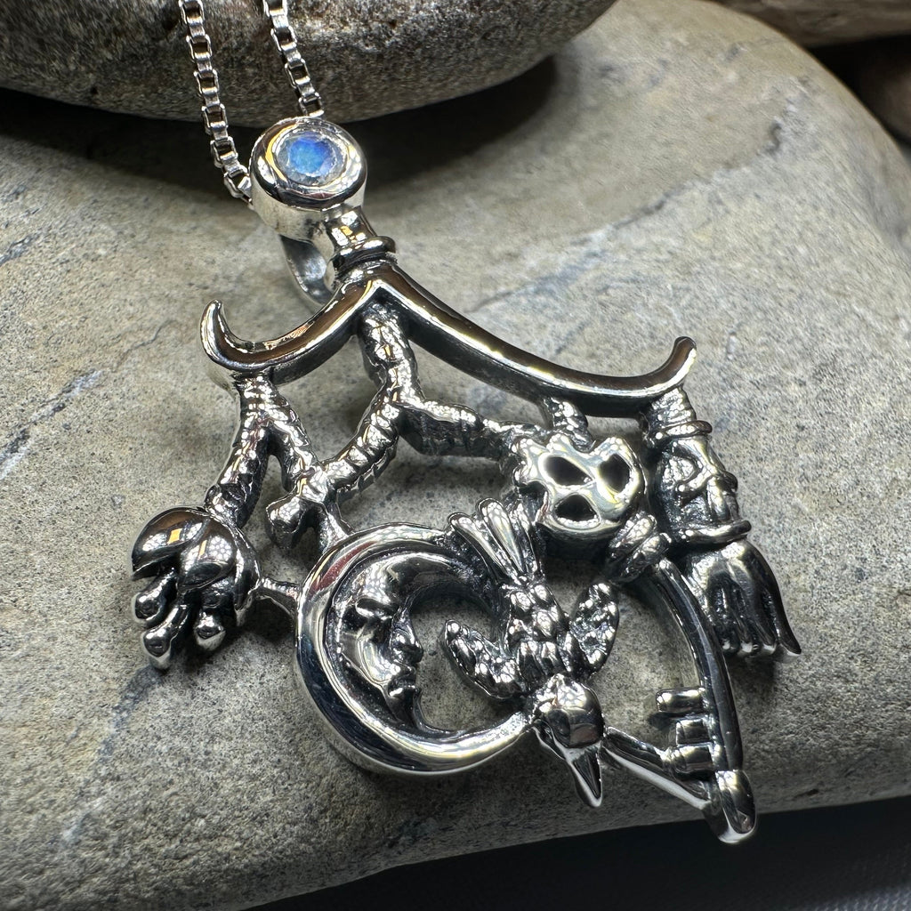 Moonstone Italian Cimaruta Pendant