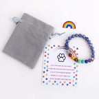 Rainbow Bridge Memorial Bracelet – 7 Chakra Bead Gift for Pet Loss