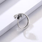 Paw & Heart Ring Adjustable 925 Sterling Silver