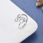 Paw & Heart Ring Adjustable 925 Sterling Silver