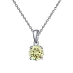 Olivenorma Multicolor Zircon Gemstone Four Claw Pendant Necklace