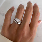 Silver 925 Crystal Eye Ring Set