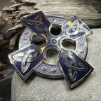 Enamel Celtic Cross Brooch