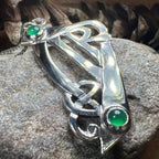 Artisan Large Irish Harp Necklace