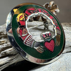 Enamel Irish Claddagh Brooch