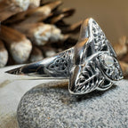 Oak Ash Thorn Moonstone Ring