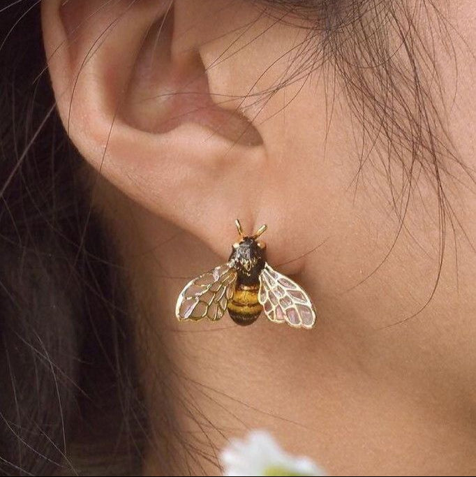 Vintage Realism Bee Earrings