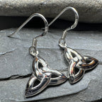 Dainty Trinity Knot Earrings