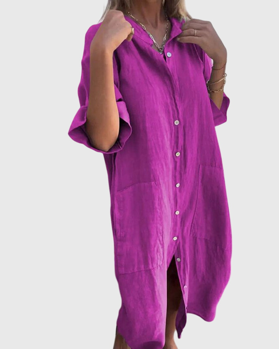 Jady™ | Ibiza-Style Casual Shirt Dress