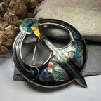 Enamel Celtic Trinity Knot Tara Brooch