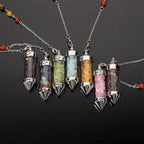 Chakra Colored Crystal Meditation Pendulum