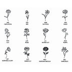 Olivenorma Personalized Birth Flower With Birthstone necklace