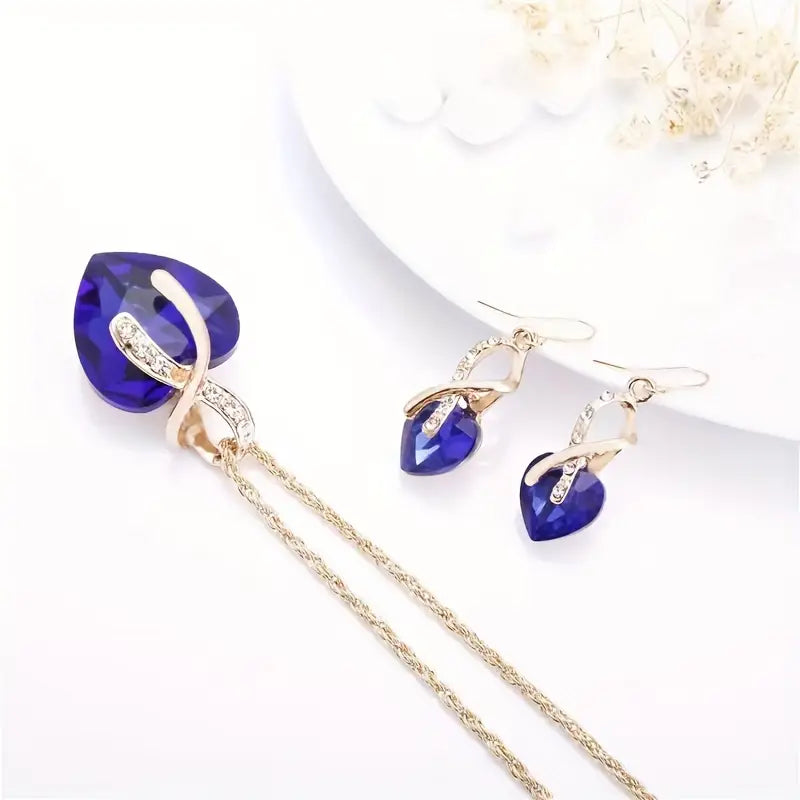 Exclusive Golden Sapphire Jewelry Set