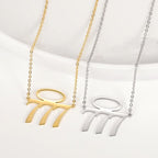 Olivenorma Lucky Angel Number With Angel Aperture Necklace