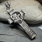 Large Artisan Irish Claddagh Cross Necklace