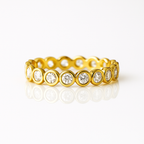 Bezel Set Eternity 14K Gold Ring