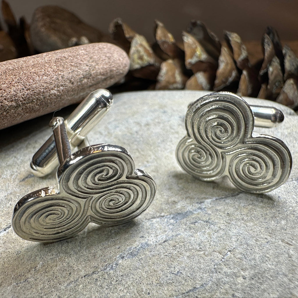 Artisan Newgrange Triple Spiral Cufflinks