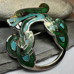 Enamel Celtic Dragon Brooch