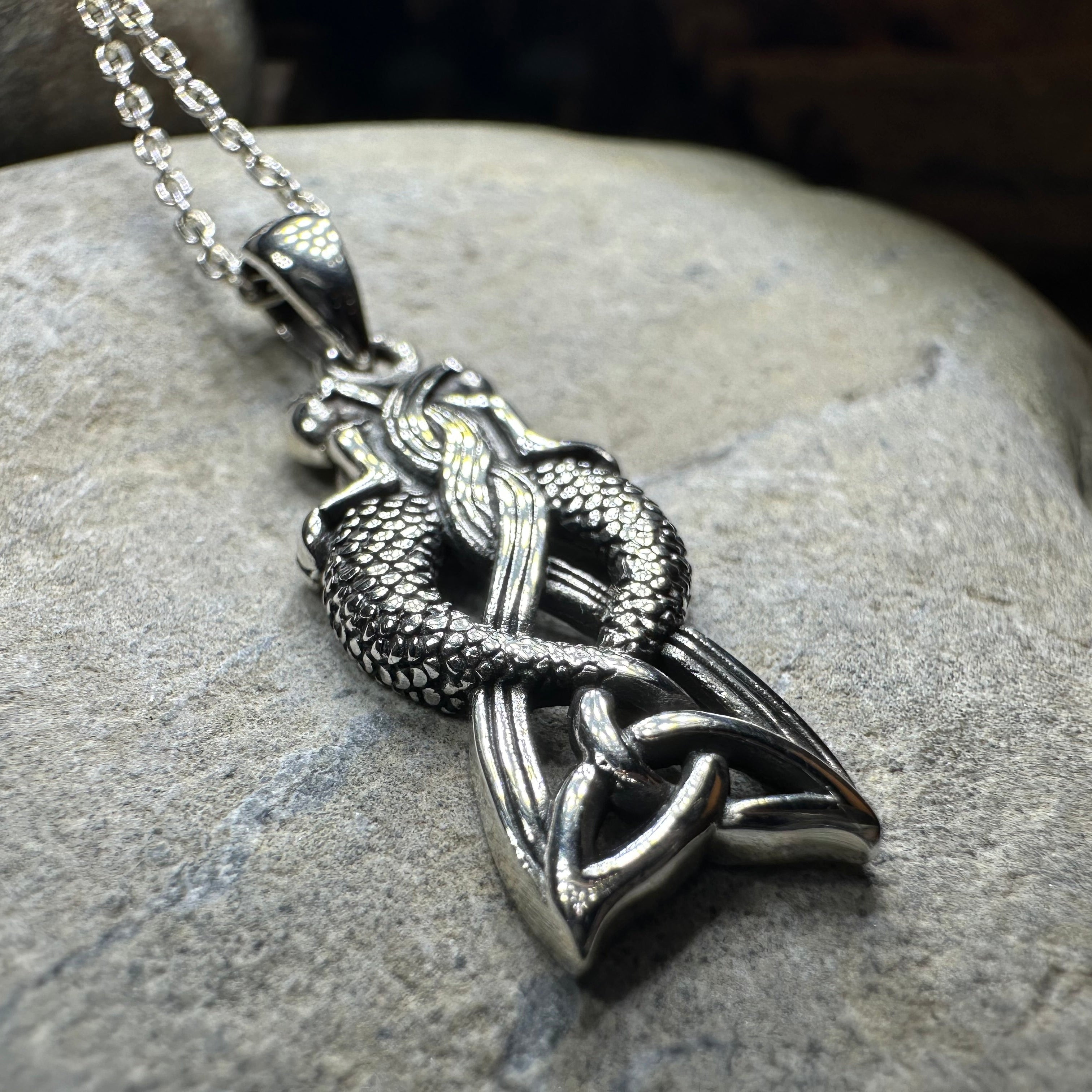 Celtic Mermaid Sisters Necklace