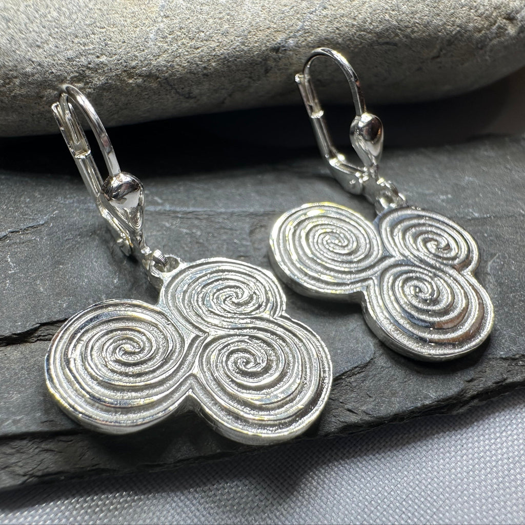 Artisan Newgrange Triple Spiral Earrings