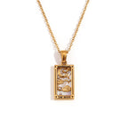 Olivenorma Stainless Steel 18k Gold Plated Tarot Card Necklace