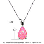 Olivenorma Synthetic Opal Water Drop Pendant Simple Necklace