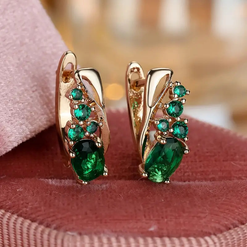 Thessaly Elegance Green Earrings
