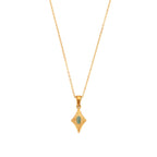 Olivenorma Cat's Eye Pendant Sweater Stainless Steel Necklace