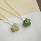 Green Jade Flower Necklace