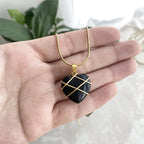 Olivenorma Heart Shape Natural Crystal Gemstone Necklace