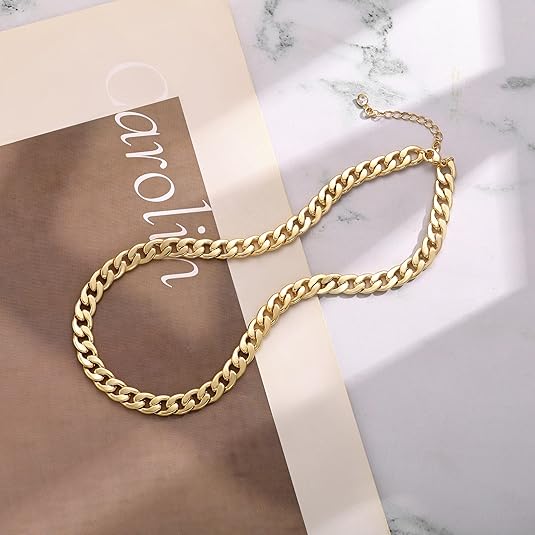 Gold Chunky Cuban Link Necklace