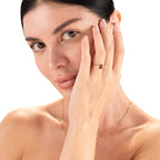 Octagon Cut Ruby Ring | White Gold