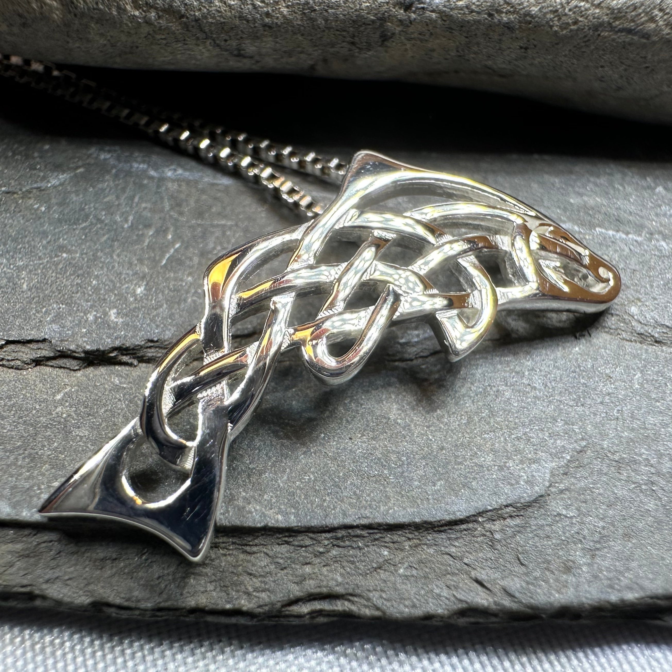 Celtic Salmon of Knowledge Necklace