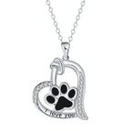 Heartfelt Paw Print Pendant Necklace