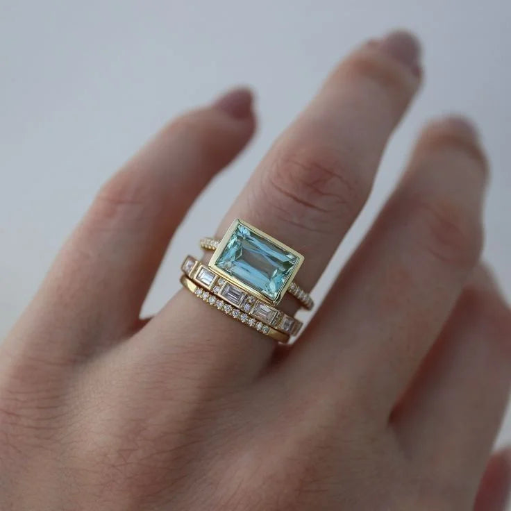 Bridal Wedding Engagement Ring Set